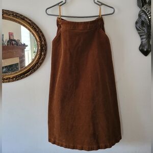 Uniqlo Rich Brown Corduroy Midi Skirt